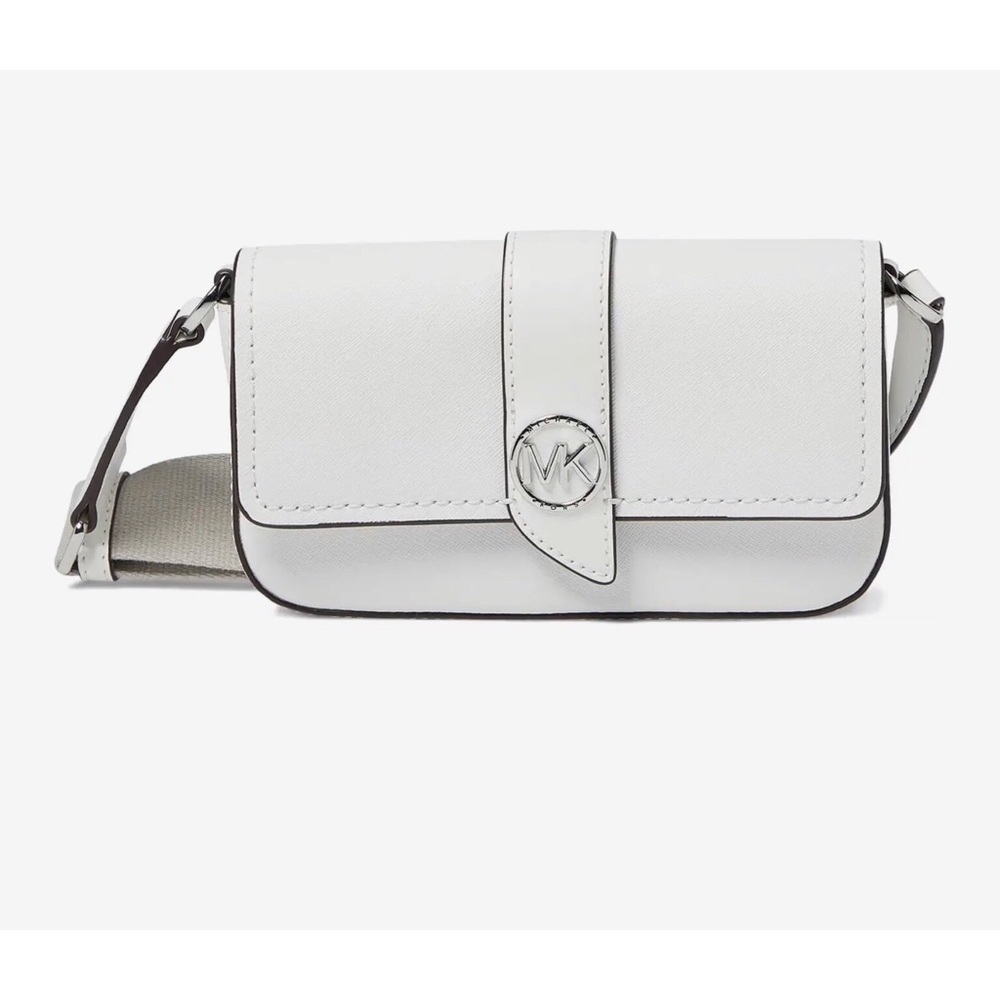 MICHAEL KORS SAFFIANO LEATHER CROSS BUDDY BAGE - Picture 5 of 9